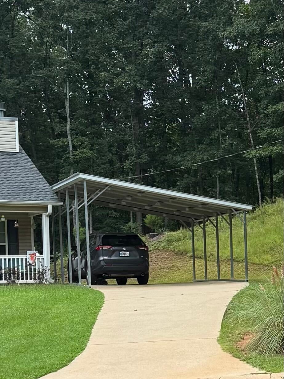 Residential driveway carport