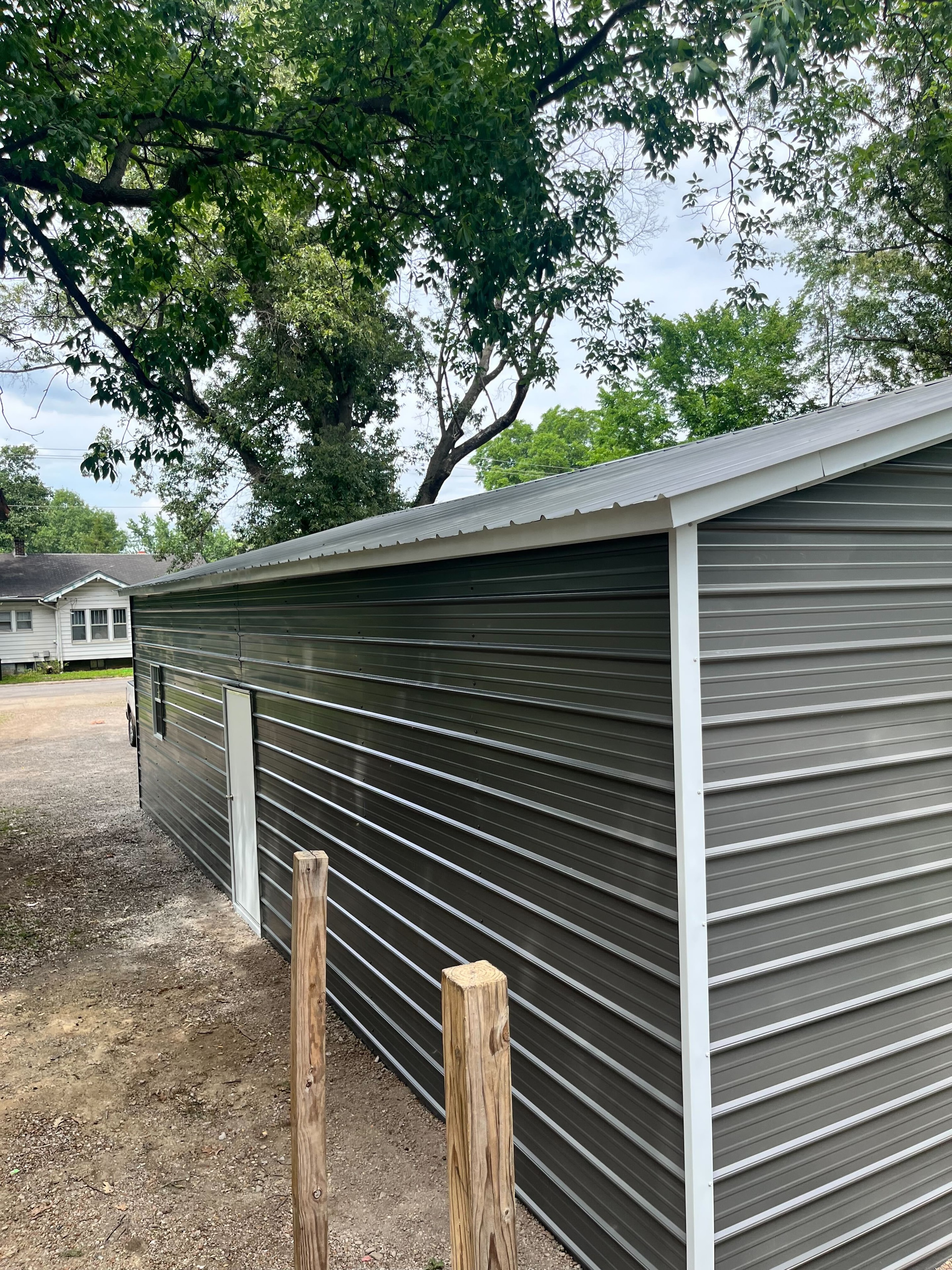 Residential garage exterior detail