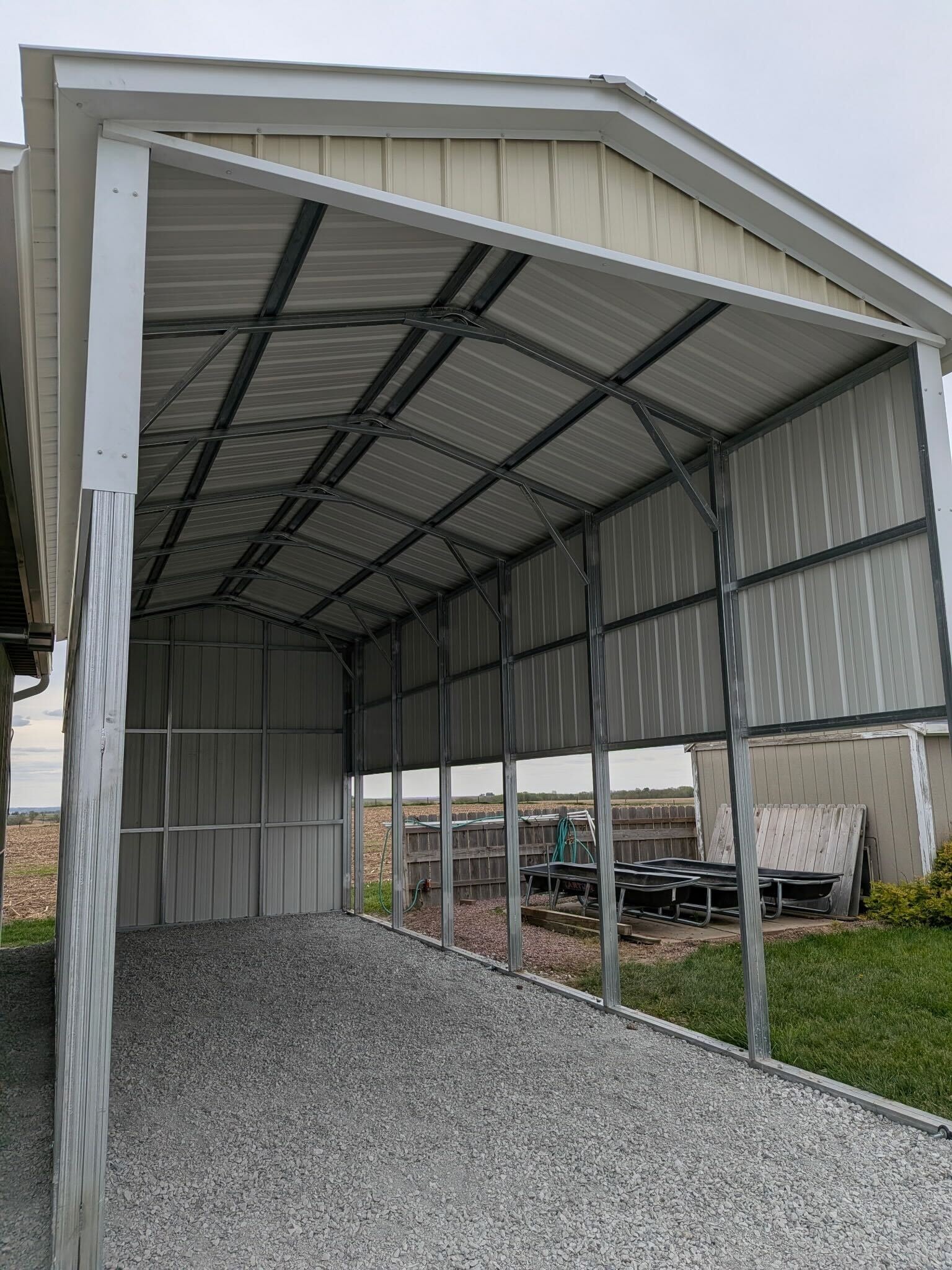 RV cover entry view